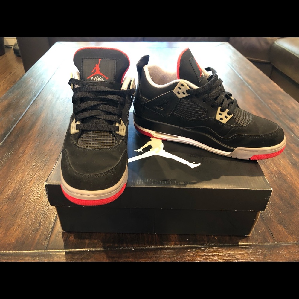 Air Jordan Bred Retro 4 ; Like New